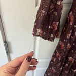 Ulla Johnson Aurora Silk Georgette Maxi Dress Long Sleeve Floral Plum Photo 9