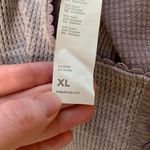 Fabletics  Womens XL‎ Top Purple Waffle Knit Cropped Long Sleeve Athletic Workout Photo 5