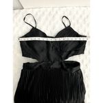 Lulus NWOT Got the Glam Black Pleated Cutout Event Party Elegant Maxi Dress L Photo 5