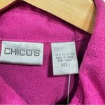 Chico's Chico’s Suedecloth Lexington Magenta Long Sleeve Button Front Tunic Shirt 1/M Photo 3