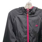 New Balance  Hidden Floral Water Resistant Windbreaker Jacket Black Size Large Photo 2