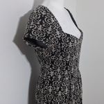 Deletta Black and Cream Mini Dress with Back Cutout Size Small Wedding Guest Dre Photo 3