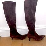 Brown Faux suede leather sock boots size 8 1/2 Photo 1