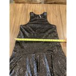 Free People  night out Black Sequined Liquid Shine Party sleeveless halter dress Photo 4
