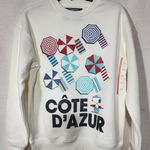 Peanuts Snoopy Cote D'Azur Graphic Sweatshirt' women's XXS White Photo 0