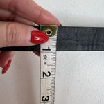 Kate Spade  New York M/L Black Leather Belt White Accent Hidden Buckle Skinny Photo 14