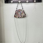 Candy Colorful Evening Bag with Long Chain & Beaded Handle. Lucky Charms Pink Photo 4