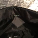 LANCOME Black Patent with Pink Stripes Large Cosmetic Bag Photo 5