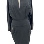 Stella McCartney Stella McCartney Dress Plunging V Neck Zipper Pockets Black Size 38 US 2 4 Photo 2