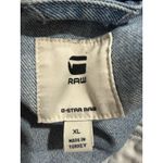 G-star Raw  Denim Jean Jacket Light Wash Short Sleeve Womens XL Photo 3
