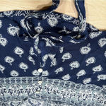 Patrons of Peace Stitch Fix  Hartley Blue Tie Front Cropped Top Women’s XS Photo 3