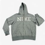 Nike ★ Vintage Zip Up Unisex Hoodie - Gray/White ★ Photo 0