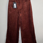 Paige Womens 26 Harper Wide Leg Corduroy Ankle Jeans Rosewood Brown Photo 0