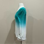 Z by Zobha Teal Ombre Lightweight Long Sleeve Top Size Small Green Photo 3