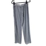 Michael Kors Womens Pants High Rise Wide Leg Flowy Striped Navy Blue White S Photo 1