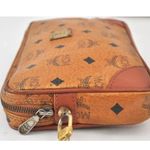 MCM  Brown Clutch with Logo Pattern and Wrist Strap Photo 4