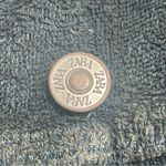 ZARA Women’s Terrycloth Effect Distressed Denim Jacket Blue Sz Medium RARE Photo 4