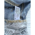 Wild Fable Size M Paper Bag Waist Double Button Blue Jean Denim Mini Skirt Y2K Photo 3