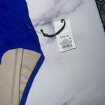 Kona Sol Blue High-Waisted Bikini Bottom Large NEW Photo 1