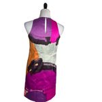 Ann Taylor  Abstract Print Satin Shift Dress Size 4P Maximalist Statement Artsy‎ Photo 1