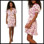 MISA Los Angeles 💕💕 Floral Ruffle Wrap Mini Dress M Medium NWT Photo 1