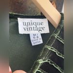 Unique Vintage  Elegant olive Green Velvet Dress Photo 8