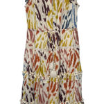 J.Crew Point Sur Cotton Voile Tiered Midi Dress Pom Pom Flutter Sleeve, size 4 Photo 0