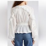 Farm Rio  Cotton Voile Side Wrap Silhouette Blouse Sz XS‎ NWT Photo 3