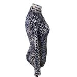 Vertigo Paris Cheetah Print Studded Embellished Long Sleeve Mock Neck Top Small Photo 1