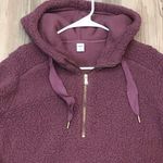 Old Navy  half zip womens sherpa purple hooded sz Medium Photo 7
