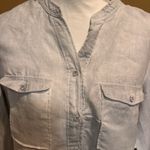 Malvin I Love Linen Tunic Dress Light Marble Gray 100% Linen Roll Tab Sleeve Size M Photo 2