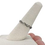 Sterling Silver 925 Twisted Infinity Band Ring Classic Simple Photo 2