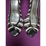 Gianni Bini  Women's Black And White Open Toe Heels, Size 9.5 Photo 1