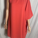 Adrianna Papell Coral One-Shoulder Draped Shift Dress Size 4 Photo 0