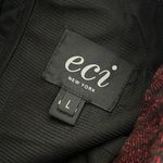 ECI New York Metallic Knit Mock Neck Sheath Dress, Burgundy, Size L New w/Tag Photo 10