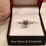 Emerald cut engagement ring! 2.5 karat gold band solitaire ring! Forever 1! Photo 5