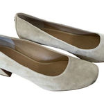 NYDJ  Women's Beige Suede Block Heel Pumps size 8.5 Photo 0
