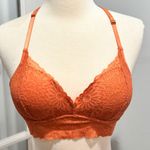 Victoria's Secret  PINK Burnt Orange Lace Push-up Strappy Racerback Bralette Photo 0