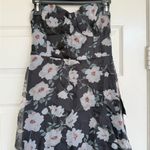 Lulus NWT  Chic Preciousness Black Floral Organza Bustier Maxi Dress S Photo 5