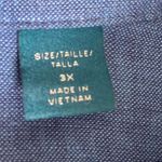 Perry Ellis 100% Linen Blue Button Down Shirt Women’s 3X NWT Photo 4