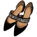 Bettye Muller  Women's Jamisen Velvet Floral Embroidered Slip On Flat Shoes Sz 6 Photo 4