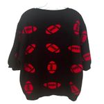 Bibi Football Game Day Short Sleeve Sweater Womens Large Black Red Preppy Casual Photo 4