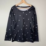 Boutique Black Long Sleeve T-Shirt Stars Night Sky Photo 1