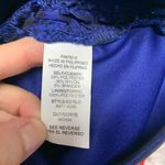 City Triangles Vintage Bodycon Shimmer Ruffle Taffeta Blue Sz Small Photo 5