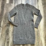 Vince Cashmere Alpaca Wool Long Sweater V-Neck Dress Charcoal Grey Extra Small Photo 10