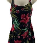 Indigo Blue Indigo Bay Red Floral One Piece Sarong Front Swimsuit Womens Size 14 Photo 0