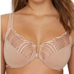 Felina Paramour  Angie Full Figure Front close minimized bra beige‎ 44D 44 D NWT Photo 0