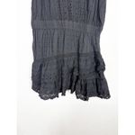 ZARA  Black Eyelet Ruffle Mini Dress Size Large Cotton Boho Whimsygoth Preppy Photo 9