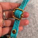 Shara Porter Small Aqua Crossbody Bag with Black Cat Print Adjustable Strap Photo 12