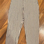 Karen Kane off white and navy straight ankle pant size 10 spring, casual crop Photo 0